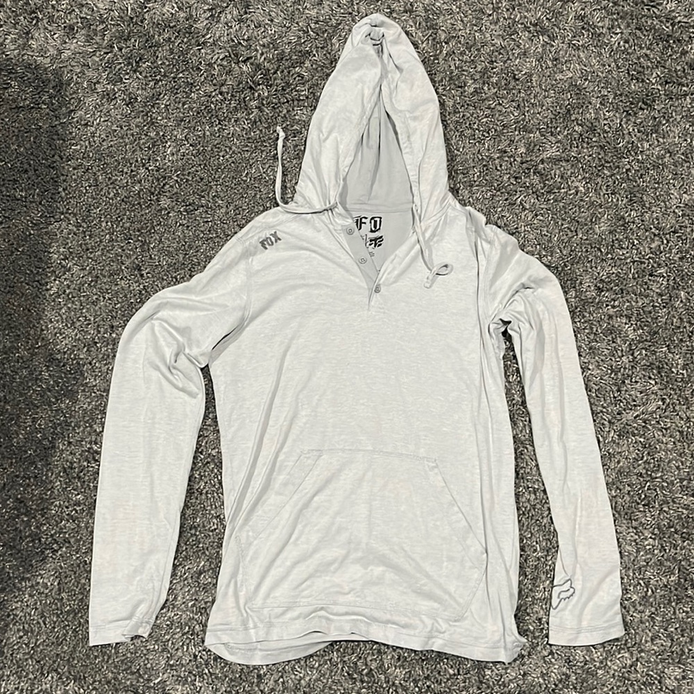 Fox hoodie shirt gray